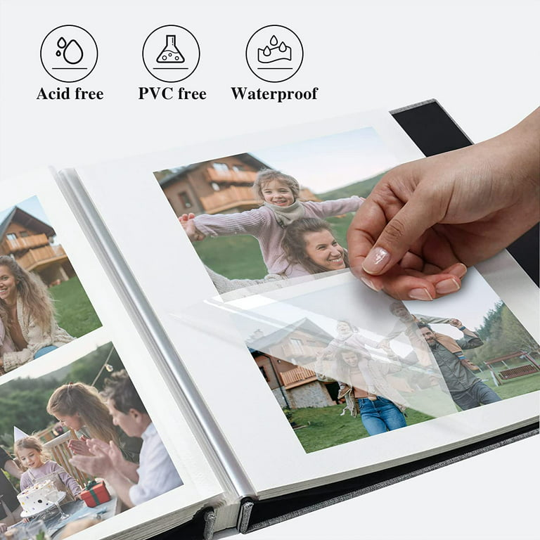  Lanpn Self Adhesive Photo Album Scrapbook 40 Pages, Linen  Photos Albums DIY Sticky Magnetic Pages holds 4x6 5x7 A5 Picture for Family  Wedding Birthday (Small-20 Sheets/40 Pages, Green) : Home 