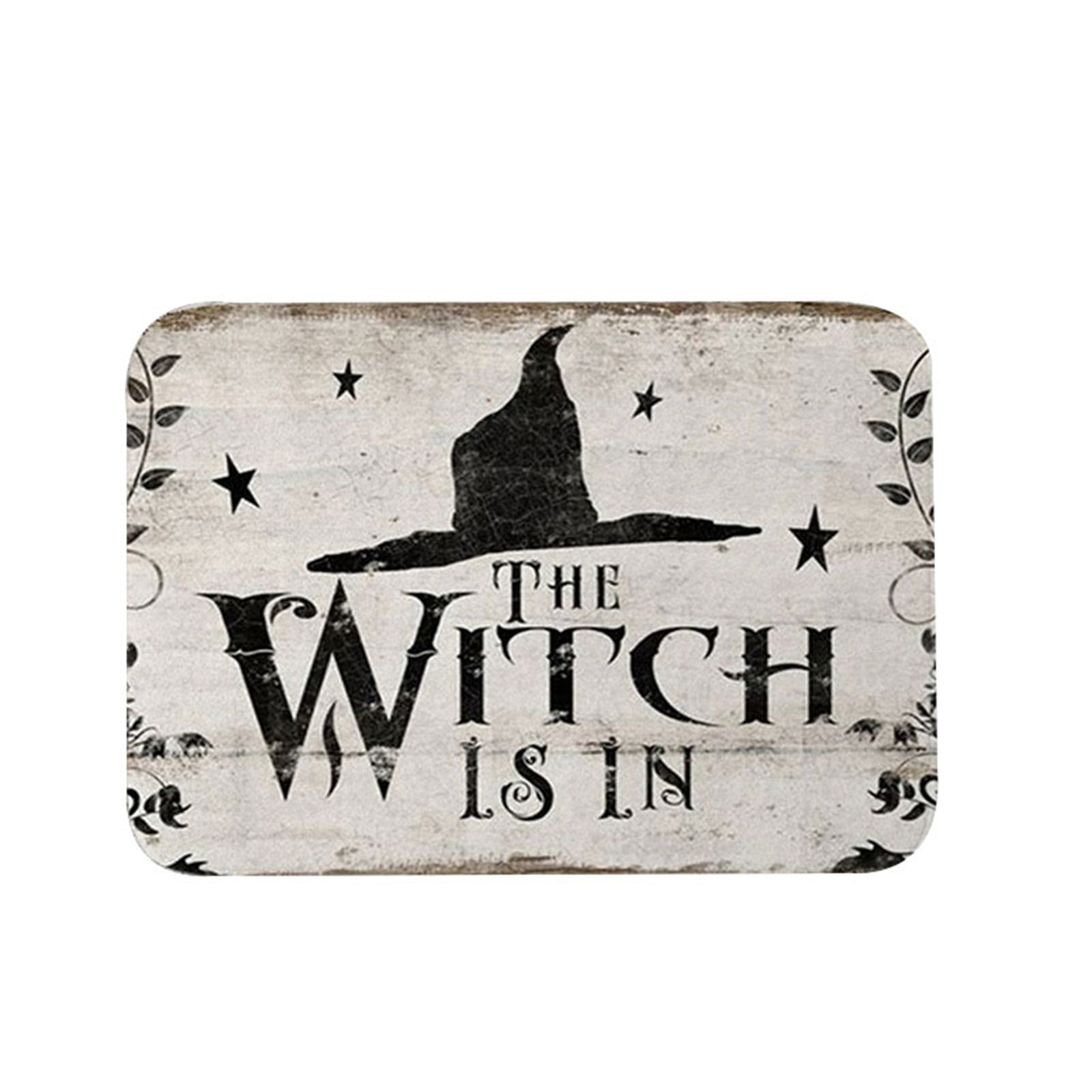 Details about   Halloween Decoration for Home Bathroom Mat The Witch Is In Pattern Mat 
