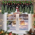 thumbnail image 5 of Valances for Windows Snowman Merry Christmas Rod Pocket Cafe Window Treatments Valance Curtains for Kitchen Bathroom Laundry Basement Windows 54"x18", 5 of 7