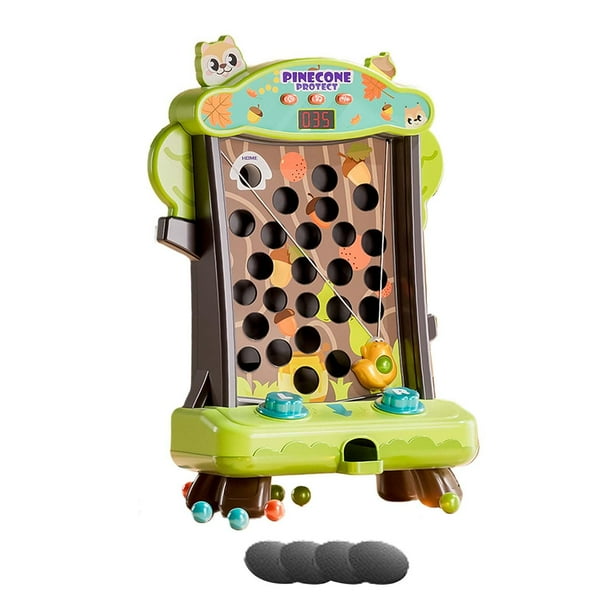 Máquina de juegos infantil eléctrica con música y sonido para mejorar la coordinación mano-ojo. ardilla