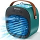 thumbnail image 1 of Aire acondicionado portátil: enfriador de aire personal recargable de 5200 mAh con 3 velocidades de duración de 5 a 10 horas, mini ventilador de aire acondicionado silencioso, ventilador de escritorio, 1 of 5