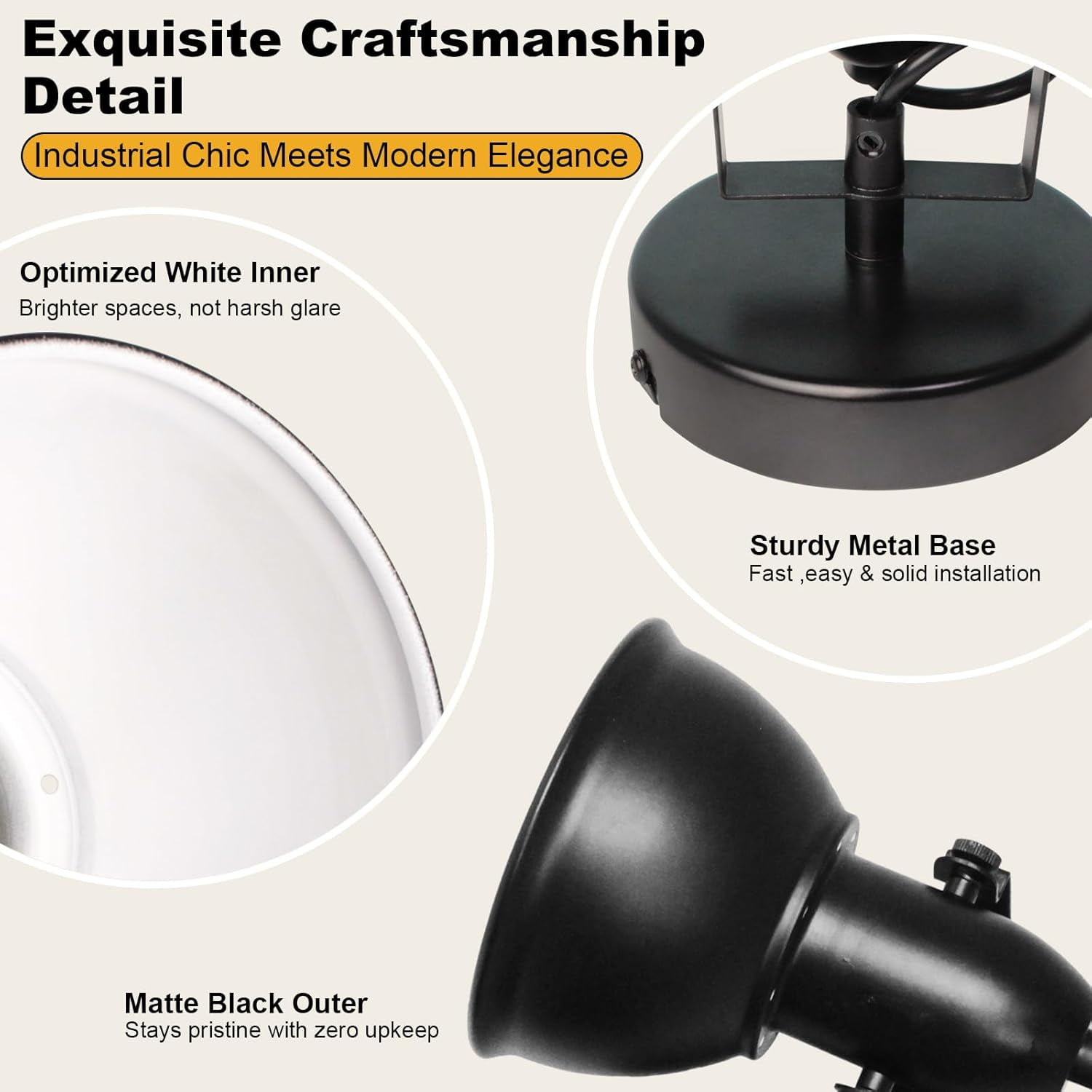 1-Light Track Lighting Black Directional Ceiling Wall Spotlight Fixture Industrial LED Spot Light Indoor for Kitchen Bedroom Bedside E26 Base Bulbs Not Included
