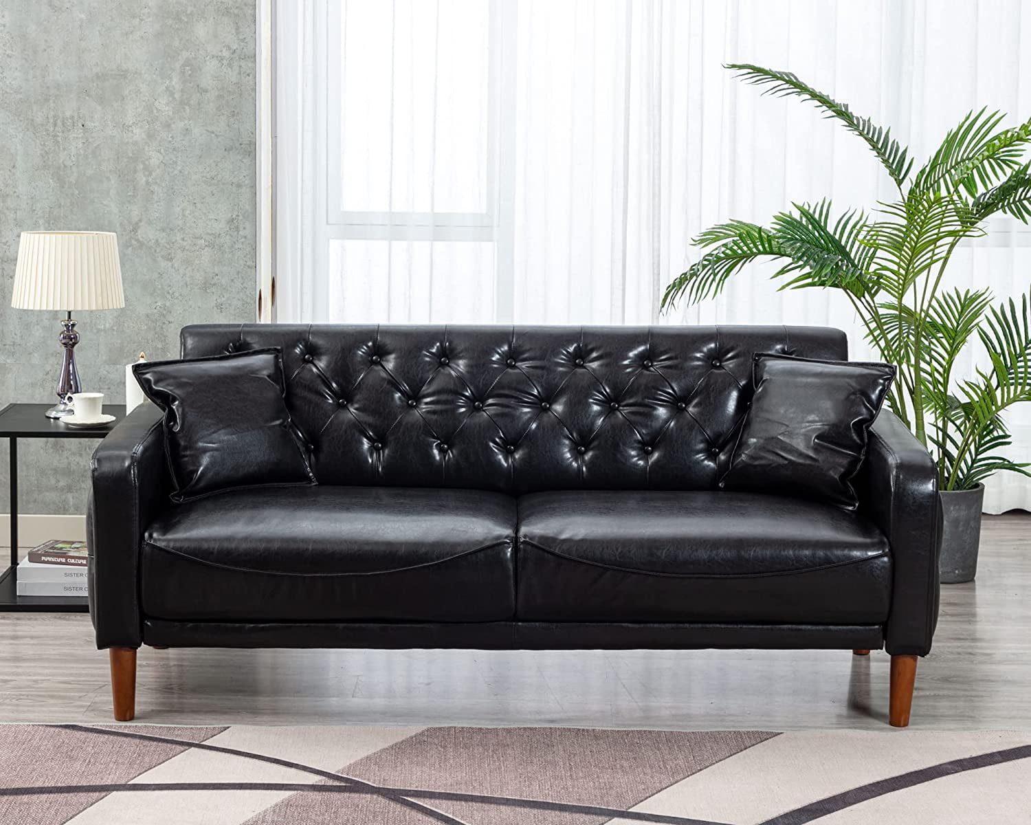 Seater Sofa Couch, Modern PU Leather Tufed Philippines Ubuy - Main Image