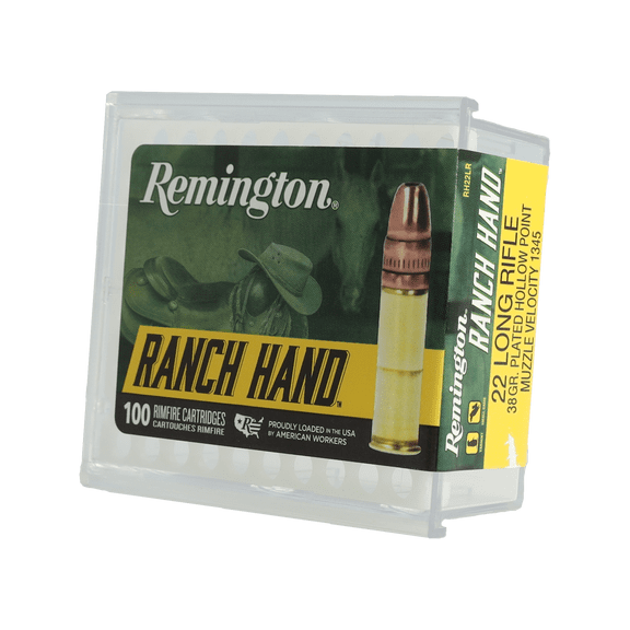 Remington Ranch Hand, 22 LR, 38 gr, Copper Plated Hollow Point, 1340 fps, 100 Count