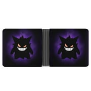 Gengar Dark PU Leather Bifold Wallet Money Organizers Gift With Card Slots For Men And Women