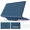 Blue, variant on Case for MacBook Pro 16 inch 2025 2024 2023 2022 2021 M4 M3 M2 M1 A3186 A3403 A2991 A2780 A2485 Fabric Textured Hard Shell Case with Foldable Kickstand & Keyboard Cover