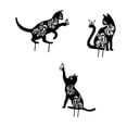 thumbnail image 2 of 3 estacas de jardín con forma de animal, siluetas, estatuas, fácil instalación. Gatos, 2 of 9