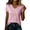 Pink, variant on Women's T Shirts Soft Cotton Plain Tshirts Short Sleeve V Neck Fitted Casual Summer Tops Plus Size Basic Tees (L, Navy)