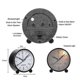 thumbnail image 4 of 26-27 4in Metal Round Alarm Clock Battery Powered Timepiece Silent Desk Bedroom (Green), 4 of 5