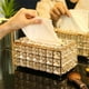 thumbnail image 3 of Fundas para cajas de pañuelos de cristal brillante, porta servilletas, decoración para el tocador de la cocina y el coche. un dorado, 3 of 9