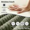 thumbnail image 6 of 102" L-Shaped Modular Sectional Sofa with Chaise and 4 Throw Pillows, 3 Seater Comfy Corduroy Fluffy Couch,Boneless Couch with Deep Seat and 2 Cup Holders for Living Room,Apartment,Office,No Assembly, 6 of 13