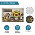thumbnail image 6 of Farmhouse Sunflowers Placemats Set of 8, Western Star Country Bird Pine Cone Placemats for Dining Table, Place Mats for Kitchen Tabletop, Waterproof Wipeable Dining Table Mats Set, 6 of 9