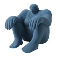 thumbnail image 1 of Estatuilla de personaje abstracto Escultura de cerámica para estantería Adornos de Artesanía Azul Zulema Estatua de arte abstracto, 1 of 8