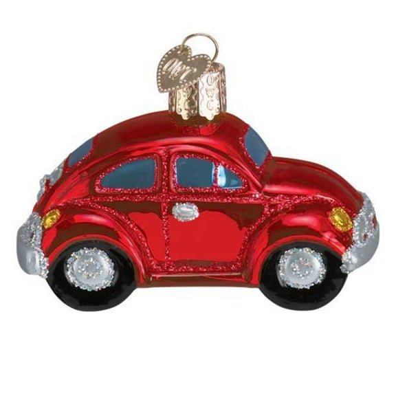 Old World Christmas Red Buggy Glass Blown Ornament for Christmas Tree