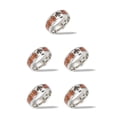 thumbnail image 3 of Sonducket Anillo Bang Unisex de acero inoxidable, pareja estética, boda, cumpleaños, banquete, joyería artística de moda, regalo para padres, Tamaño 7 5piezas, 3 of 6