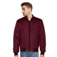 thumbnail image 1 of 9 Crowns Men's Quilted Bomber Jacket (Burgundy, X-Large), 1 of 2