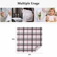 thumbnail image 4 of Pink Black Plaid Cloth Napkins, Farmhouse Pink Black Checkered Washable and Reusable Dinner Napkins Set of 4, Table Napkin for Kitchen Party Birthday Wedding Hotel Housewarming 20"x20", 4 of 8