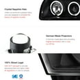 thumbnail image 2 of [For 2005-2007 Compatible with Dodge Magnum] LED Halo Ring Black Projector Headlight Headlamp Assembly, Driver & Passenger Side, 2 of 8