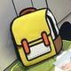 thumbnail image 2 of Mochila escolar con correa ajustable para niños y niñas, almacenamiento de libros Unisex, cómic 2D, mochila para estudiantes, uso diario Purple LCHINA Fivean unisex, 2 of 2