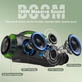 thumbnail image 2 of DOSS Extreme Boom Pro Altavoz Bluetooth ruidoso con sonido estéreo de 100 W, graves adicionales, tiempo de reproducción de 20 horas, luces LED de sincronización de fiesta, banco de energía incorporado, 2 of 5
