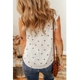 thumbnail image 2 of Women's White Polka Dot Print Ruffled Shoulder V Neck Tank Top - Trendy Summer Style | [ZhiHiMeRi] | (US 16-18)XL, 2 of 12