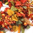 thumbnail image 4 of 14 inch Artificial Fall Wreath Berry Wreath Fall Maple Leaf Wreath for Front Door Fall Decorations, 4 of 5