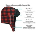 thumbnail image 4 of N'Ice Caps Boys Toddler Infants Buffalo Plaid Fleece Trooper Winter Hat Mitten Set - Red, 4 of 6