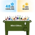 thumbnail image 2 of FreeLung 80QT Rolling Cooler Cart with Wheels Ice Chest Outdoor Backyard Coolers on Wheels Green, 2 of 7