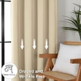 thumbnail image 2 of Blackout Curtains, Thermal Insulated Blackout Curtains 42x72 in, Room Darkening Rod Pocket Drapes for Living Room Bedroom, Noise Reduction Window Treatment Panels set of 2, Beige, 2 of 7