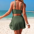 thumbnail image 6 of HAIJIE Women's Bikini Set Push Up Swimsuit Two Piece Adjustable Tum-My Control Floral Print Tankini Sets for Women Wife 2026 Summer Vacation Outfits Without Bikini Set (Green,XXL), 6 of 6