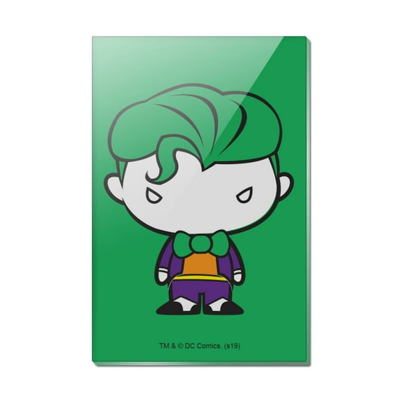 Batman Joker Cute Chibi Character Rectangle Acrylic Fridge Refrigerator Magnet