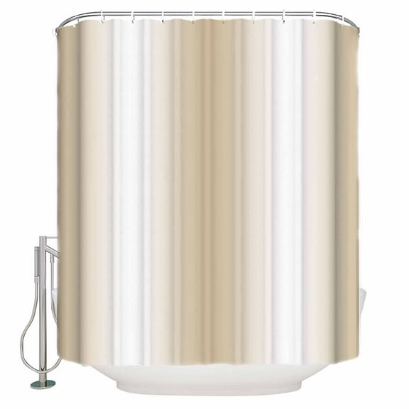 Small Stall Shower Curtain 48x72 Inch Narrow Half Size Beige White Ombre Bath Curtains Bathroom Decor Country Minimalist Abstract Gradient Waterproof Fabric Shower Curtain Set with Hooks 48 Inch