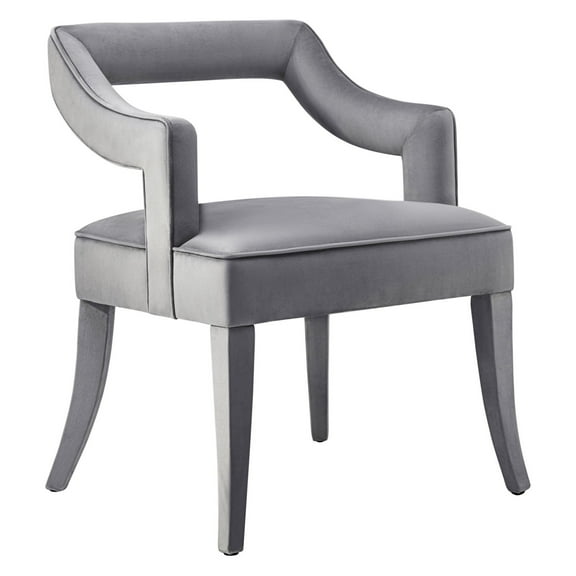 TOV Furniture Tiffany Grey Velvet Dining Chair