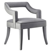 TOV Furniture Tiffany Grey  Velvet Dining Chair