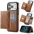 thumbnail image 1 of Case For IPhone 17 Pro Funda Protectora RFID de 6,3" con Ranuras para 7 Tarjetas Magsafe, Soporte 2 en 1, Funda Protectora de Cuero Desmontable a Prueba de Golpes, Marrón, For IPhone 17 Pro, 1 of 7