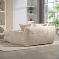 thumbnail image 7 of Oversized Chaise Lounge Chair, Corduroy Loveseat Floor Sofa,Comfy Short Plush Cloud Couch Bed,Modern Sleeper Chair Sofa Recliner for Living Room,Bedroom,Office, 7 of 7