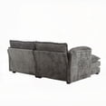 thumbnail image 6 of Modern Chenille Fabric Oversized Double Sofa with Footstool (76.77*29.53*31.10inch), 6 of 23
