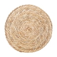 thumbnail image 2 of Natural Hand-Woven Round Rattan Placemat – Heat Resistant Farmhouse Table Mat for Kitchen Dining, Rustic Braided Wicker Decor, 2 of 4