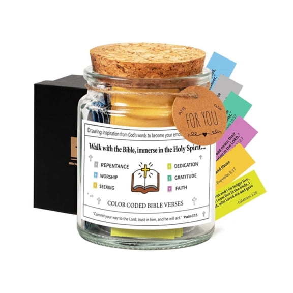 Clearance Verses in a Jar Glass Prayer Jar for Inspiration and Comfort