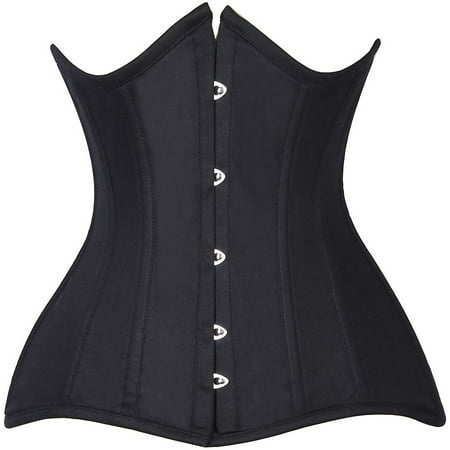 

Lavish Curvy Cut Black Cotton Underbust Corset