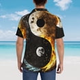 thumbnail image 6 of Daiia Yin Yang Hawaiian Shirt for Men Gentle Cotton Regular Short Sleeve Casual-3X-Large, 6 of 9