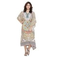 thumbnail image 1 of Robe Kaftan Longue Décontractée Ample à Manches Kimono pour Femmes Grande Taille, Tenue de Villégiature, Robe de Soirée, Fête, Été, Plage, Couvre-Maillot, 1 of 6