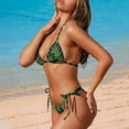 thumbnail image 2 of Garronmavis Two Piece Bikini Sets for Women Green Leaves Brazilian Cheeky Cut Out Hawaii Swimwear Halter String Triangle Bathing Suits Beach Wear, 2 of 6