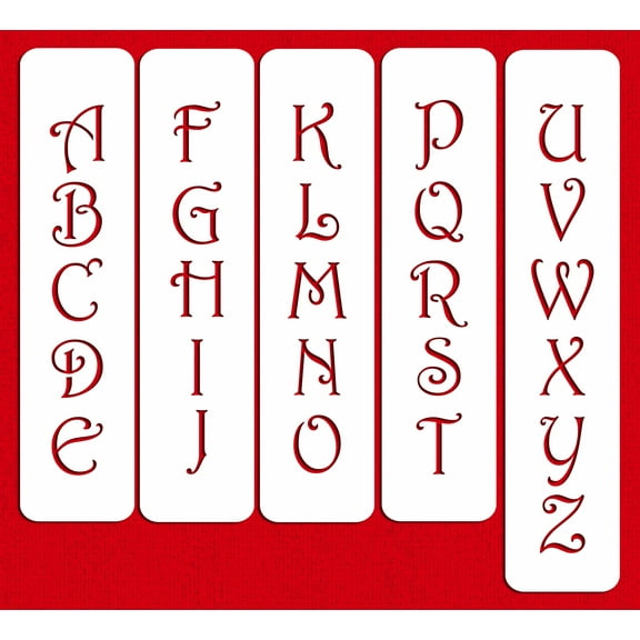 Designer Stencils 2.25 Inch Contemporary Monogram Letters Cake Stencil, Beige/semi-transparent