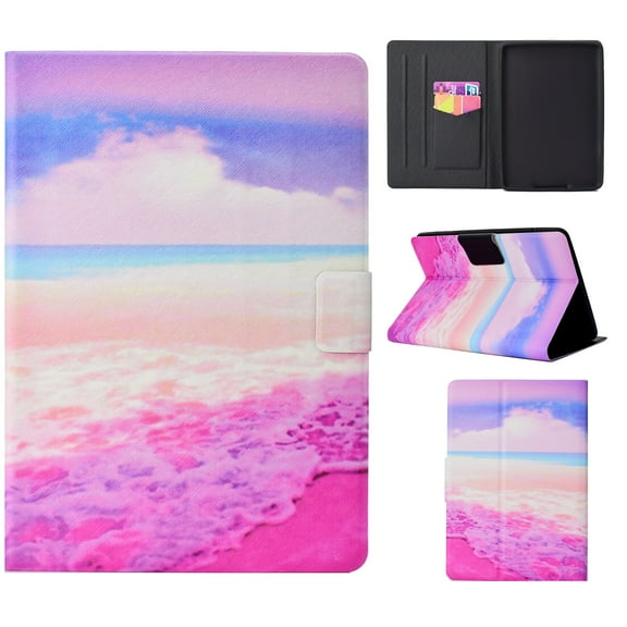 Slim Case for Kindle Paperwhite, Allytech Thinnest & Lightest PU Leather Cover with Auto Sleep/Wake for All-New Amazon Kindle Paperwhite (Fits All 2012, 2013, 2015 and 2016 Versions), Pink Beach