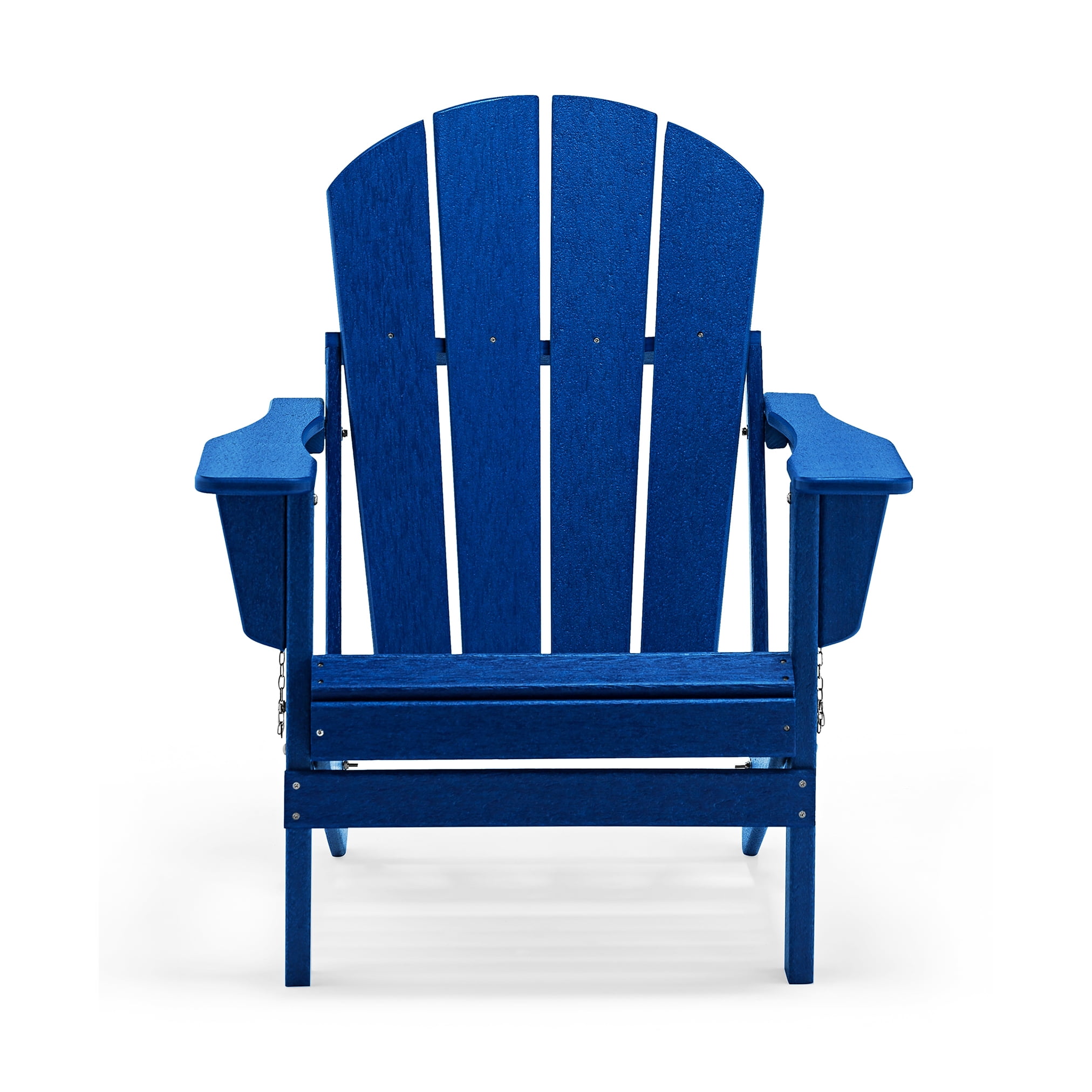 Folding Adirondack Lawn Chairs Set of 4 for Outdoor Patio Garden, Pacific Blue
