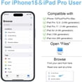 thumbnail image 4 of USB C SD Card Reader for iPhone 15/iPad/Mac, USB C to SD CF, Type C Memory Card Adapter with Compact Flash/CF/SD/MicroSD Slots Compatible with iPad MacBook Pro/Air/Mini Mac Laptop, 4 of 5