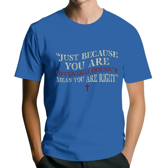 Men's Crew Neck Short-Sleeve T-Shirt With Letter Print Stylish Casual Daily Wear Lightweight Comfortable All-Season Basic Tees,Blue,XXL