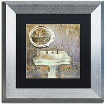 Trademark Fine Art "Salle de Bain II" Canvas Art by Color Bakery Black Matte, Silver Frame