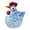 Blue, variant on Mini Glass Rooster Figurine, Hand Blown Chicken Collectible Ornament, 2.24 Inch Animal Statue for Home & Office Desktop Decor